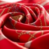 Silk Scarf twill Opend Harmony red