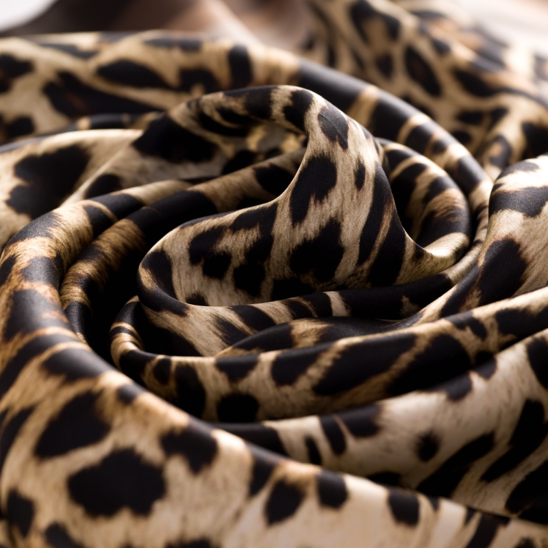 Silk Scarf Wild Elegance taupe