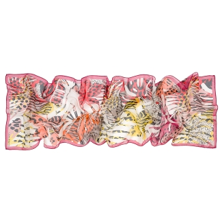 Silk Shawl Wild Tropical Rosso