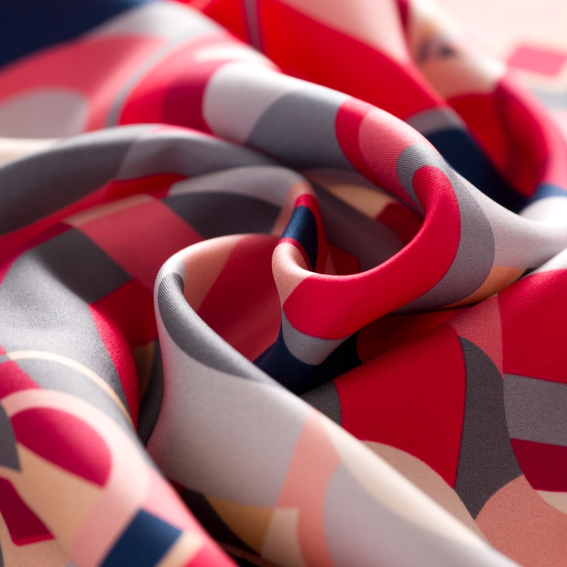 Silk Scarf S twill Metropolis red