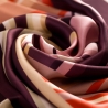 Silk Scarf Aligned Time chocolat