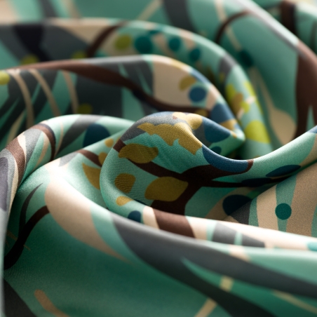 Esarfa Matase Twill Unforgettable Green | Tie-Me-Up