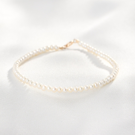 Bratara Essencial Line perle de cultura 3 mm, inchidere aur 14K