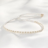 Necklace Golden Grace shell pearls, 14K gold charms