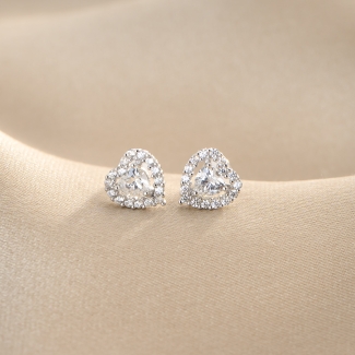 Sterling Silver Earrings for kids All My Heart 4 U zirconia