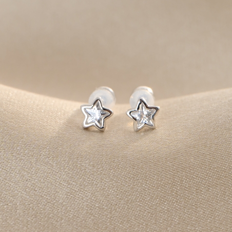 Cercei argint copii Stars 4 U zirconia