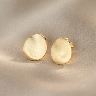 Sterling Silver Earrings Foglie a lobo23K gold plated