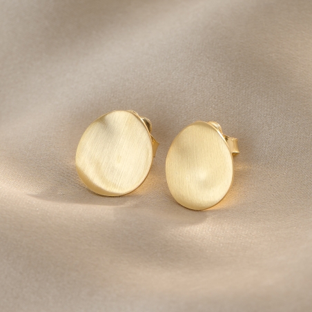 Cercei argint Foglie a lobo, placati cu aur 23K