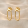 Sterling Silver Earrings Ovali Chic No. 1, 23K gold plated