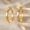 Sterling Silver Earrings Creole Chic 23K gold plated