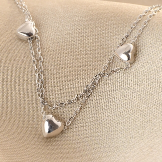 Sterling Silver Bracelet Love X3