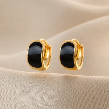 Sterling Silver Earrings Black Velvet Haze gold