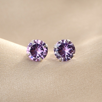 Cercei argint copii Brilliant Touch mauve