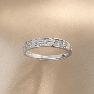 Inel argint ForEver Code cu moissanite