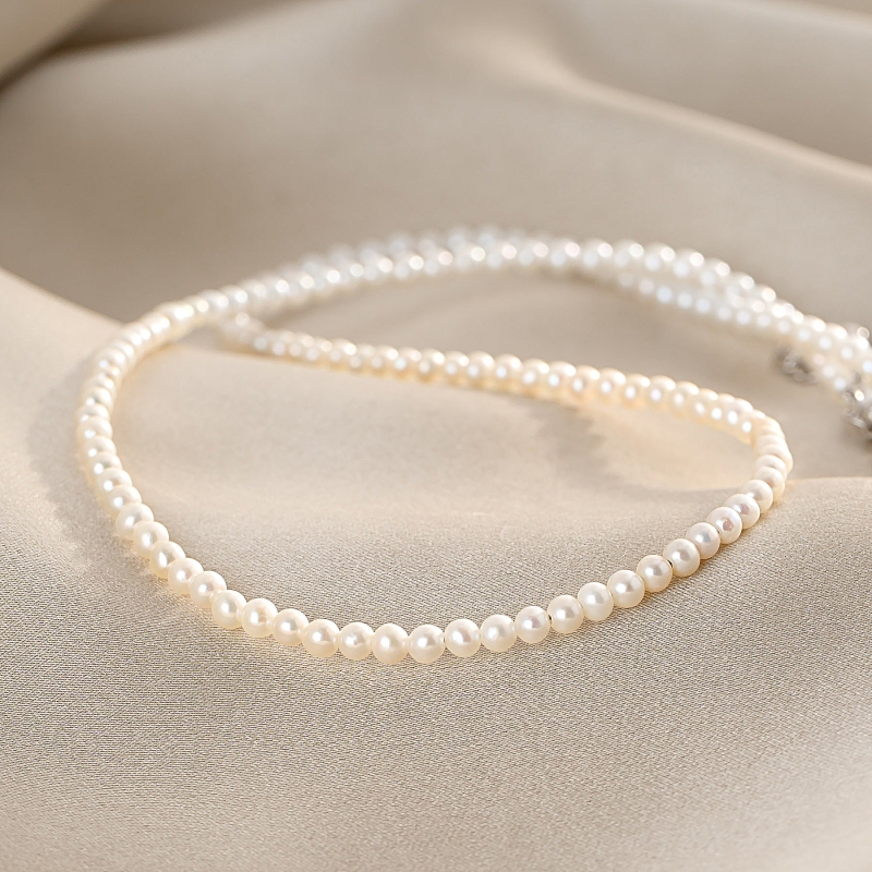 Sterling Silver Necklace Really. You Need It. pearls 3 mm