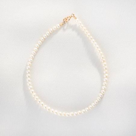 Bracelet Essencial Line pearls 3 mm, 14K gold closure