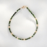 Bracelet Trésor Fine Green diopside, 14K gold charms