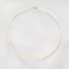 Necklace Golden Grace shell pearls, 14K gold charms