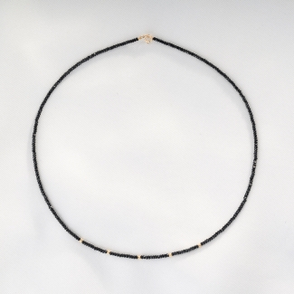 Necklace Essentials spinel, 14K gold charms