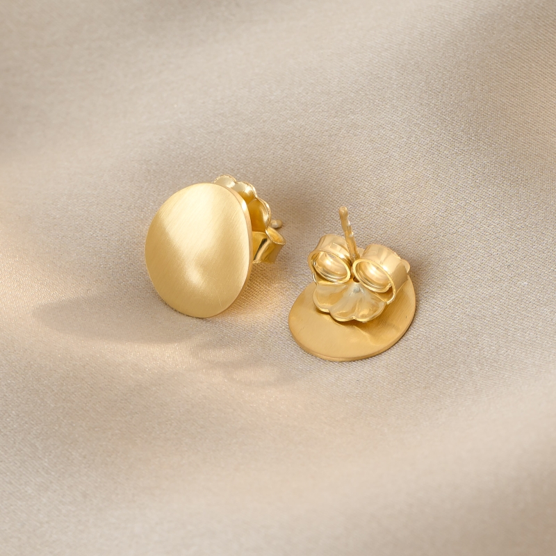 Sterling Silver Earrings Foglie a lobo23K gold plated