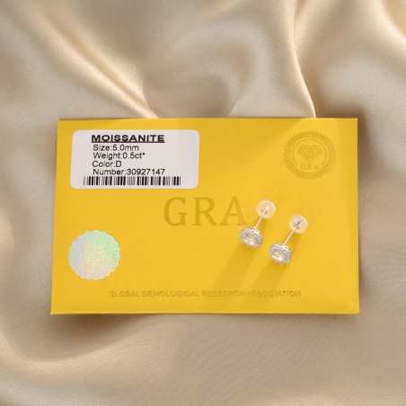 Cercei argint Perfect Eclat cu moissanite