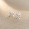 Cercei argint copii Baby Butterfly zirconia