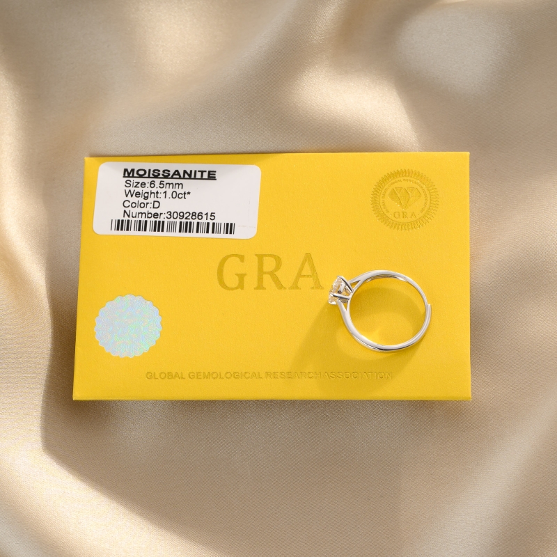 Sterling Silver Ring Pure Promise moissanit