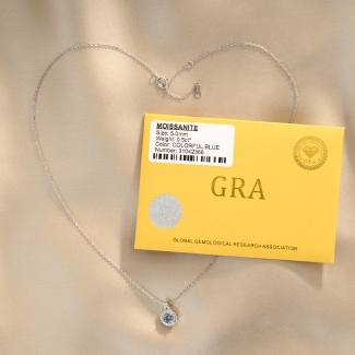 Colier argint Rainbow Eclat cu moissanit