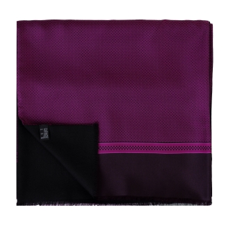Silk Wool Scarf Uomo Sorrento magenta dark& black