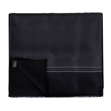 Esarfa matase si lana barbati Uomo Savona black& grey