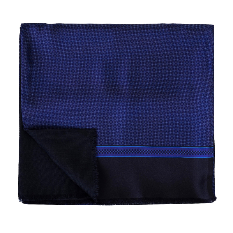 Esarfa matase si lana barbati Uomo Sorrento cobalt blue &purple