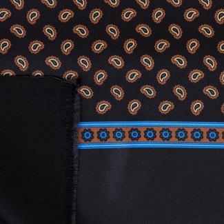 Esarfa matase si lana barbati Uomo Mantova almond & black