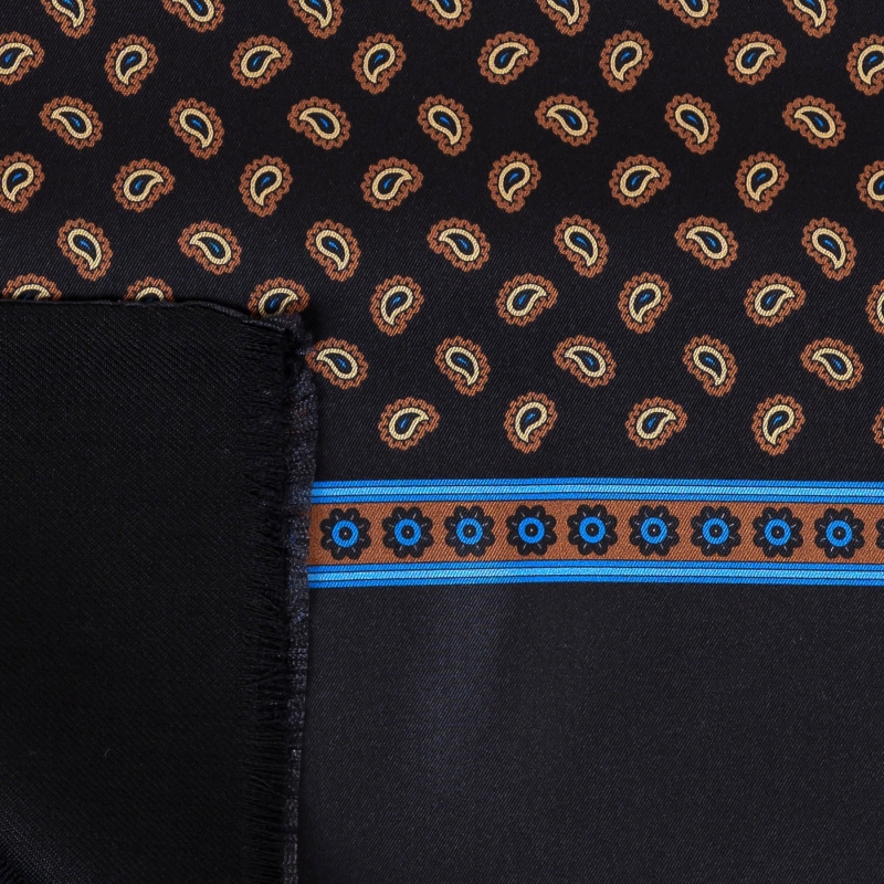 Esarfa matase si lana barbati Uomo Mantova almond & black