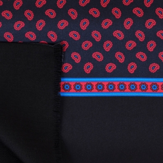 Esarfa matase si lana barbati Uomo Mantova red & black