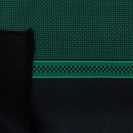 Esarfa matase si lana barbati Uomo Sorrento green & black