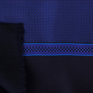 Esarfa matase si lana barbati Uomo Sorrento cobalt blue &purple