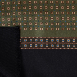 Esarfa matase si lana barbati Uomo Portofino olive & black