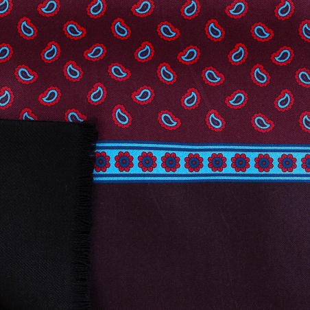 Esarfa matase si lana barbati Uomo Mantova red & burgund