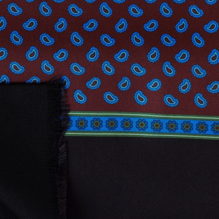 Esarfa matase si lana barbati Uomo Mantova chestnut & black