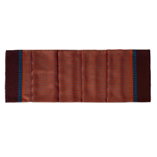Silk Wool Scarf Uomo Portofino red & burgund