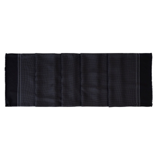 Esarfa matase si lana barbati Uomo Savona black& grey