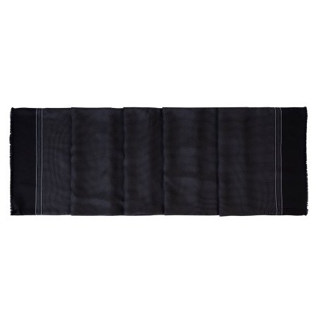 Silk Wool Scarf Uomo Savona black& grey
