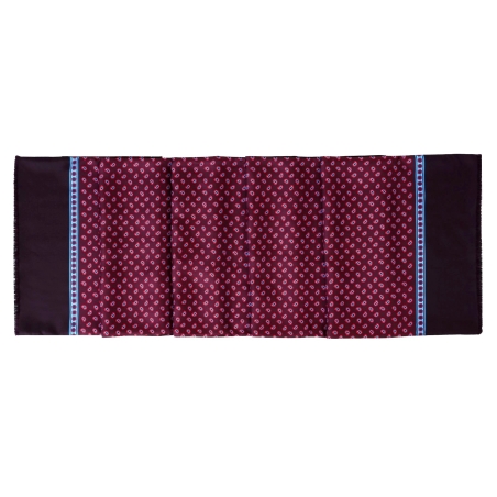 Esarfa matase si lana barbati Uomo Mantova red & burgund
