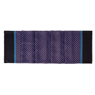 Esarfa matase si lana barbati Uomo Mantova chestnut & black