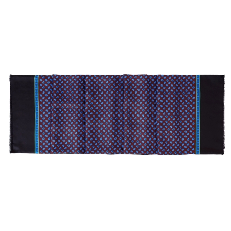 Esarfa matase si lana barbati Uomo Mantova chestnut & black