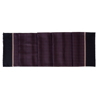 Esarfa matase si lana barbati Uomo Genova bordeaux & black