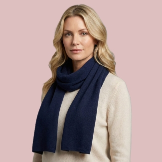 Cashmere scarf Navy