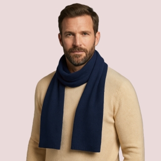 Cashmere scarf Navy