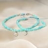 925 Sterling Silver Bracelet It's Spring amazonite mother and daughter set