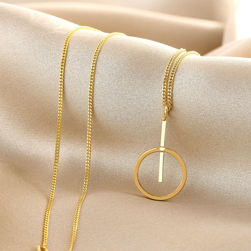 Colier argint Stay Close gold